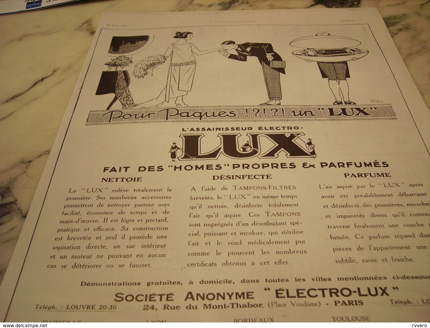 ANCIENNE PUBLICITE POUR PAQUES UN LUX 1923 - Altri & Non Classificati