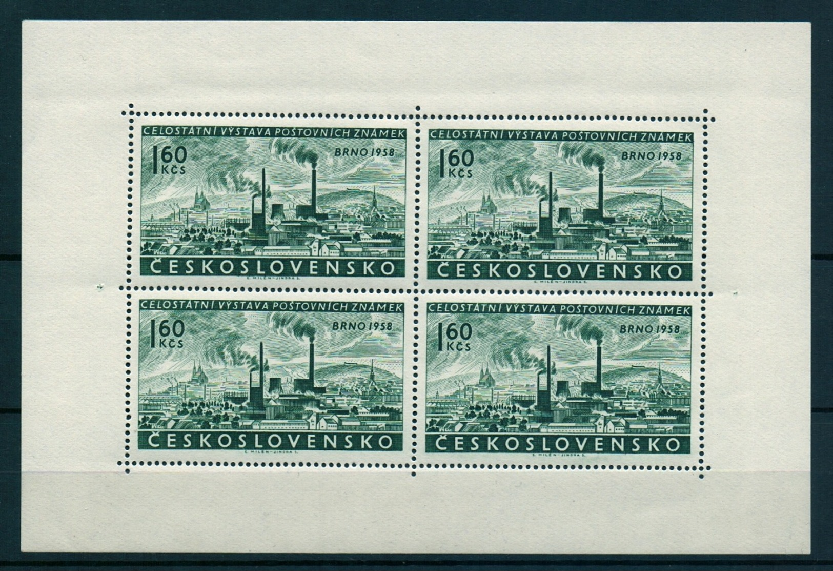 1958 Czechoslovakia MNH - Mi 1100 Klb. ** MNH - Nuevos