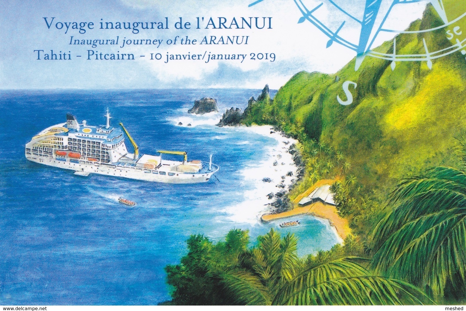 Carte Postale 2019 : Voyage Inaugural De L’ARANUI. Tirage 700 Ex. Prix : 3,50 € - Entiers Postaux