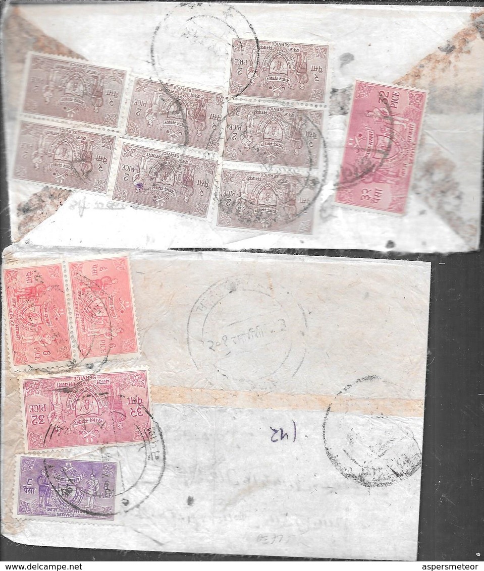 NEPAL 2 CIRCULATED ENVELOPES VOIR SCANS - Nepal