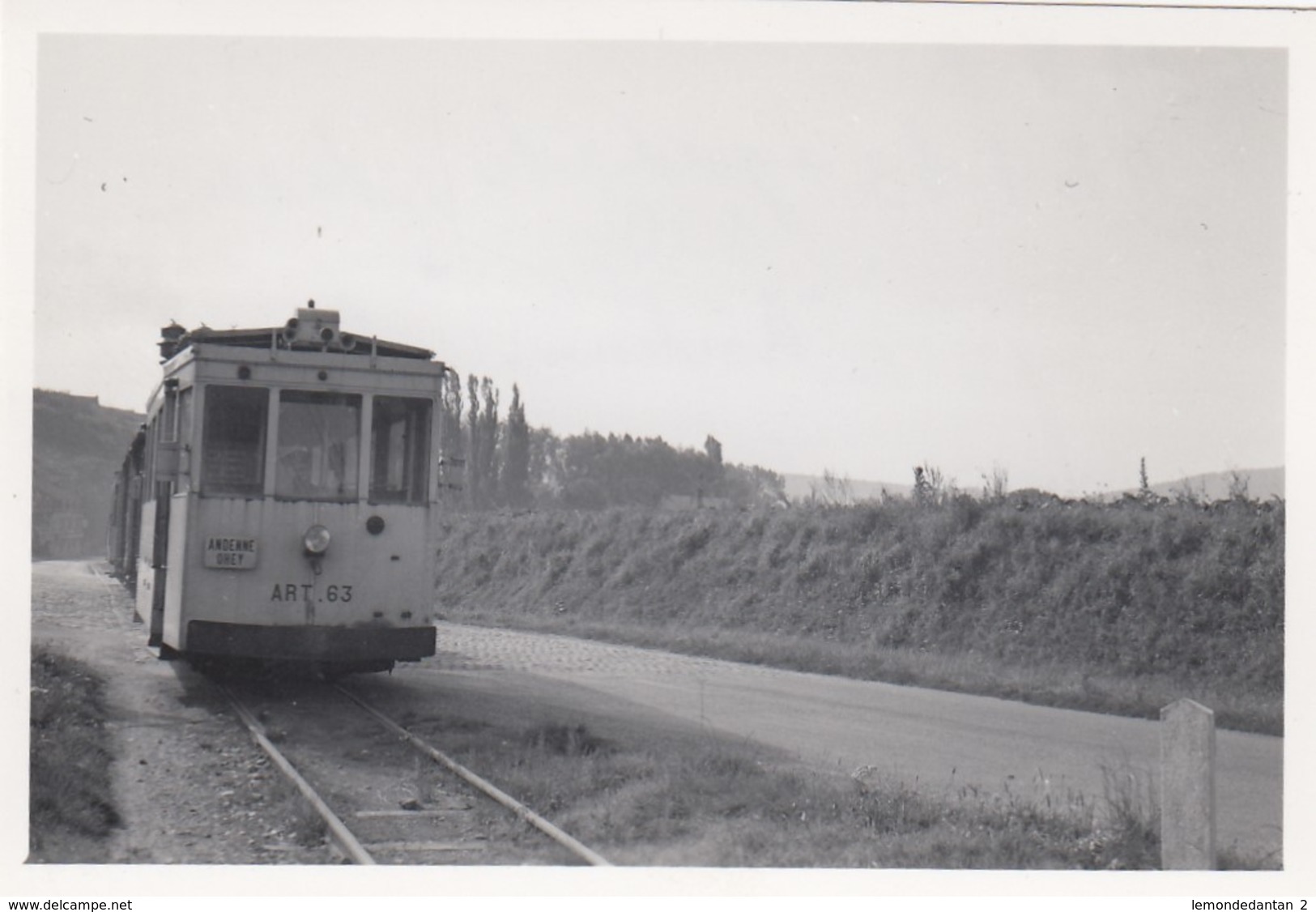 SNCB Andenne - Tram Art.63 (entre Andenne Et Bierwart) - Petit Photo 8 X 5,5 Cm - Pas Carte Postale - Andenne