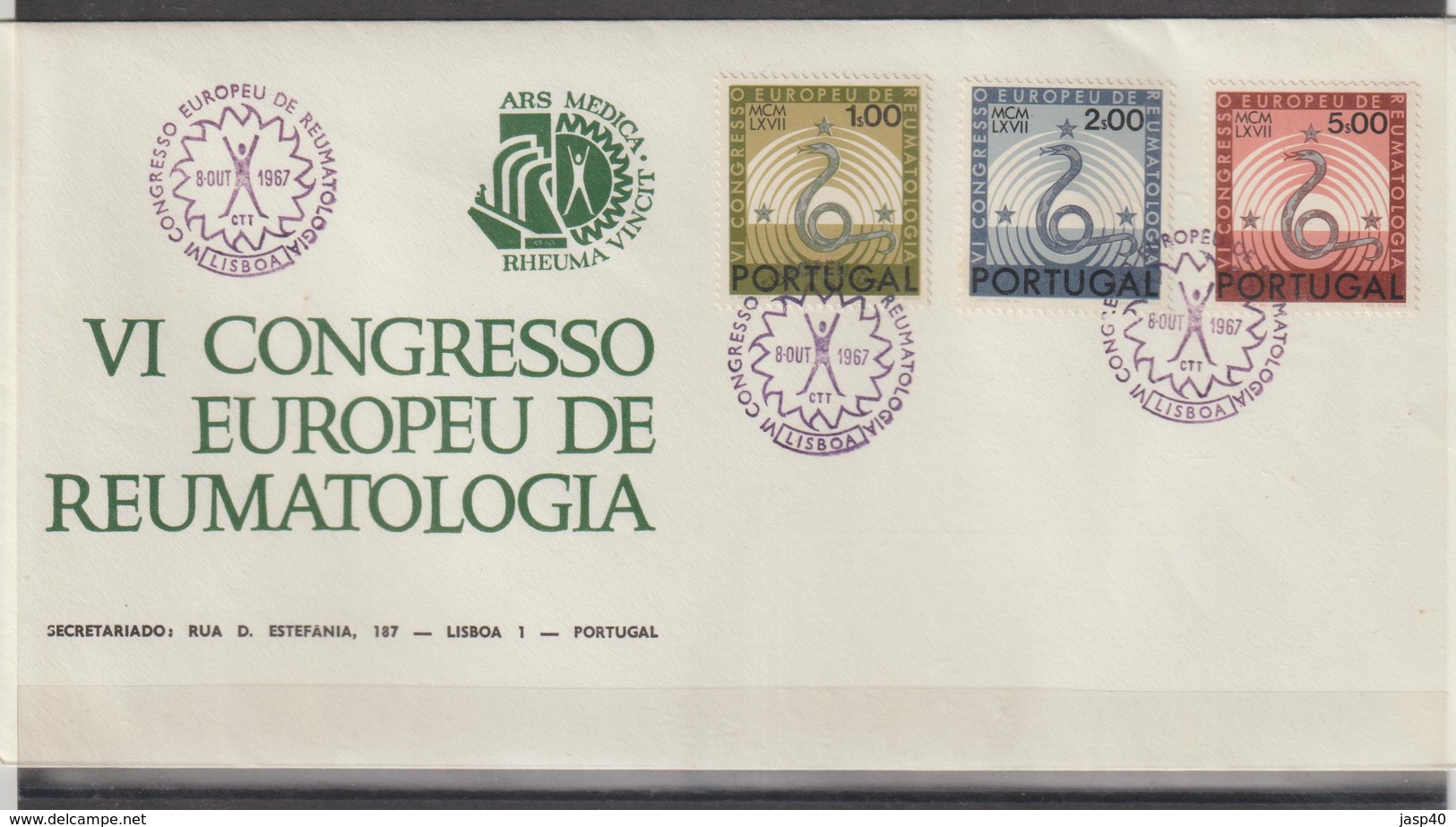 PORTUGAL CE AFINSA 1967 - FDC - Storia Postale