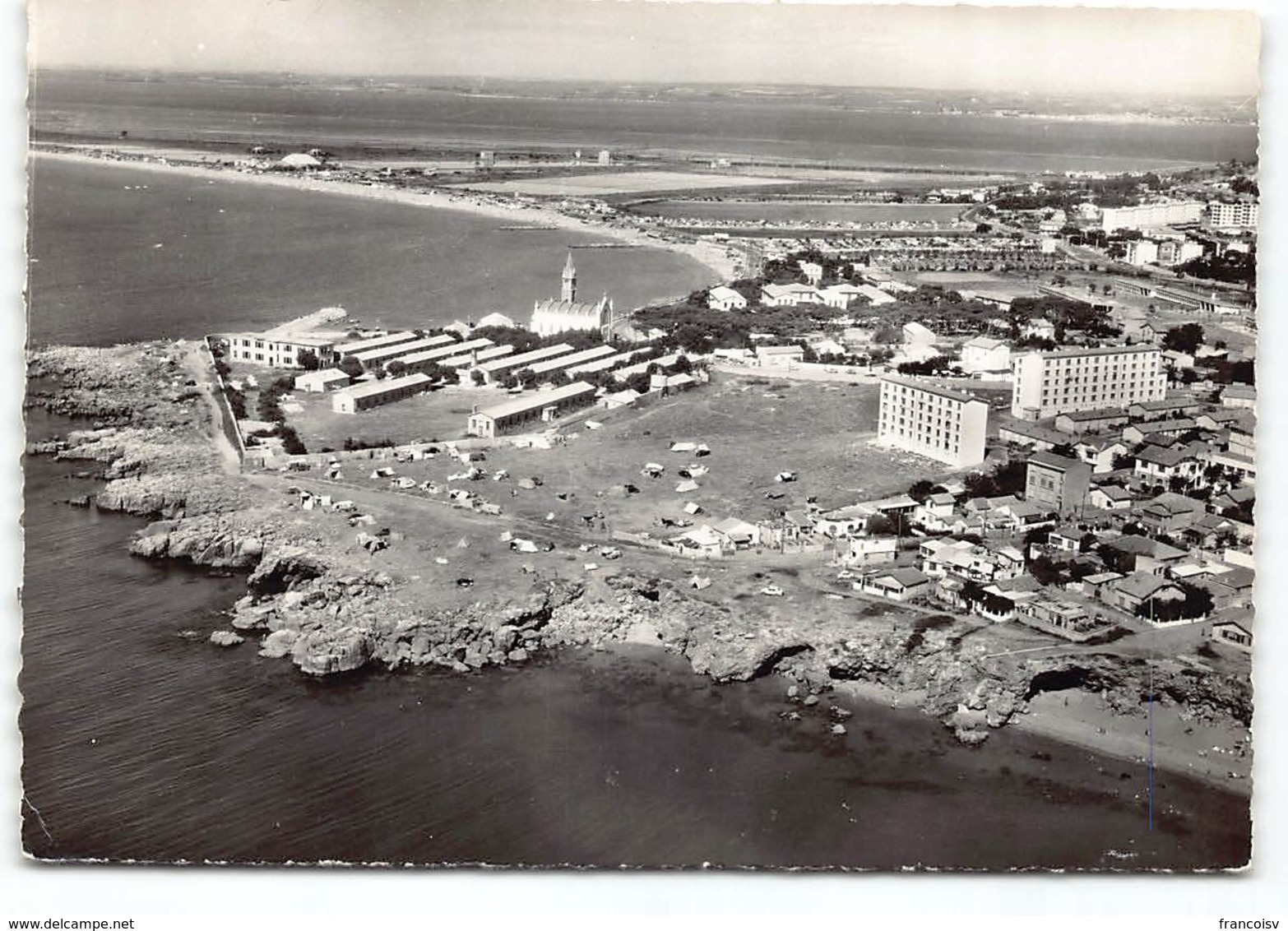 Sete Vue Aerienne Sur La Plage De La Corniche.  CPSM Edit SL  Postée 1962 - Sete (Cette)