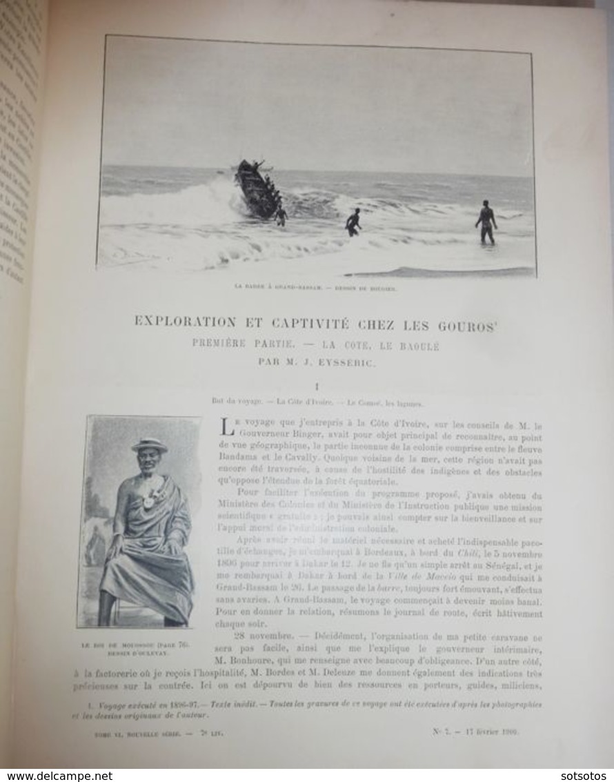 Edouard Charton - Le Tour du Monde Journal des voyages - 1900/1901 Travels - Quantity: 2 volumes