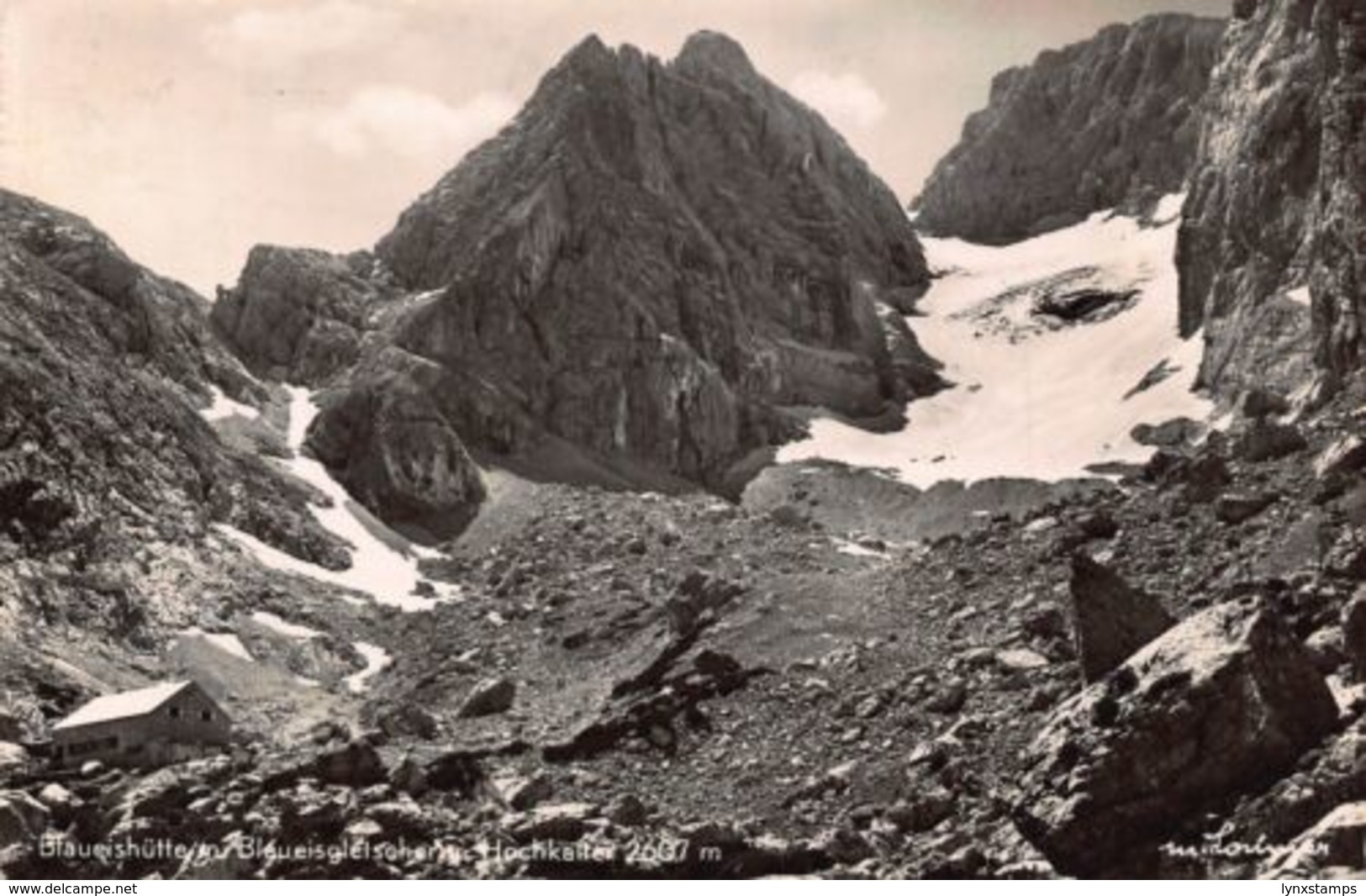 Germany Blaueishutte Bleueisgletscher Hochkalter Cabin Postcard - Sonstige & Ohne Zuordnung