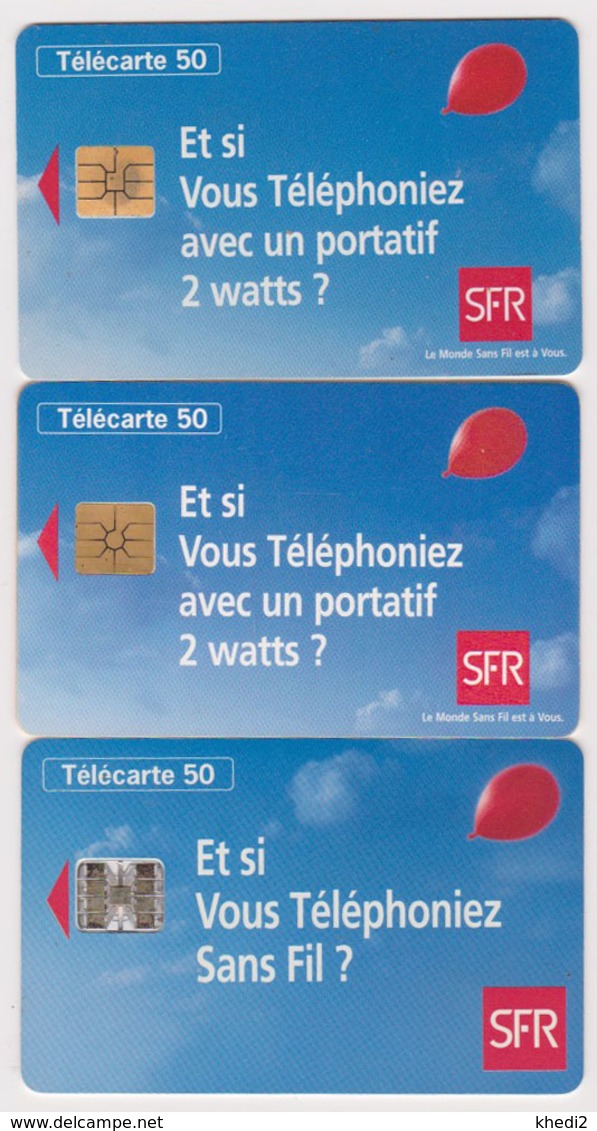 LOT De 3 Télécartes France Avec Puces Différentes - JEU - BALLOON - Balloon Chip Phonecards - 243 - Spelletjes