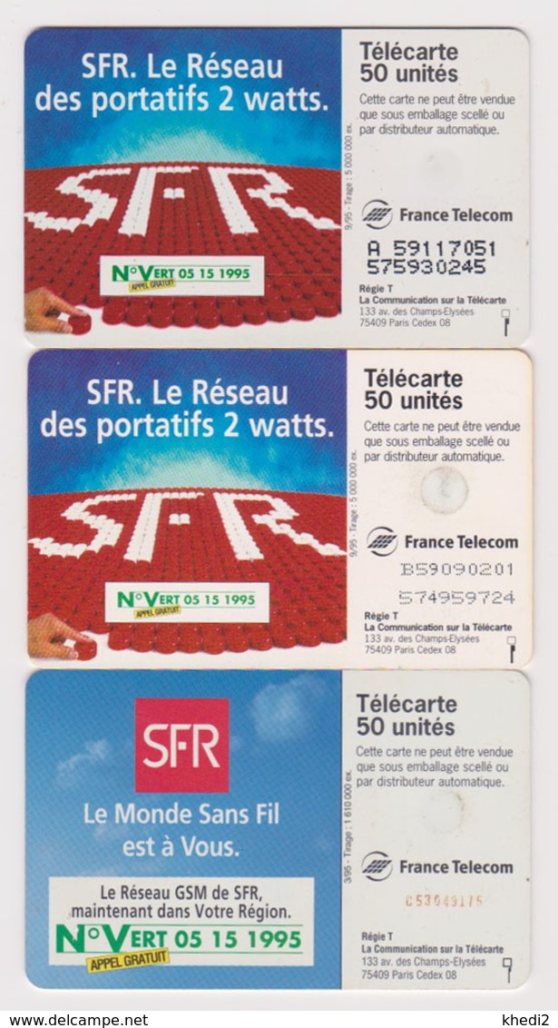 LOT De 3 Télécartes France Avec Puces Différentes - JEU - BALLOON - Balloon Chip Phonecards - 243 - Spelletjes