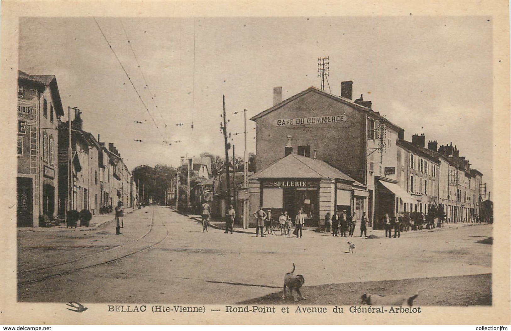 . CPA FRANCE 87 "Bellac,  Rond Point Et Avenue Du Général Arbelot" - Bellac