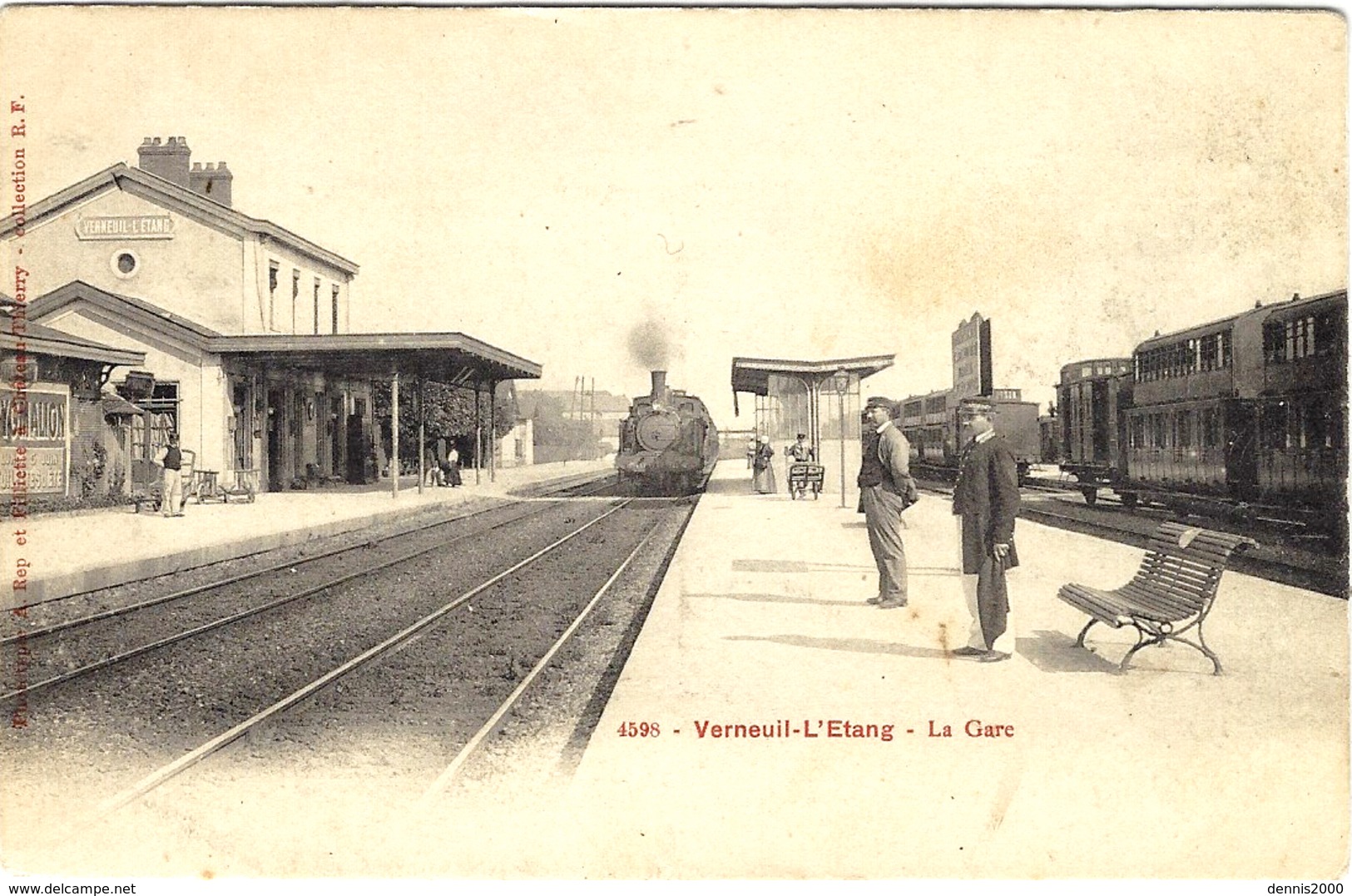 4598- VERNEUIL-L'ETANG -la Gare -ed. A Rep Et Filliette - Otros & Sin Clasificación