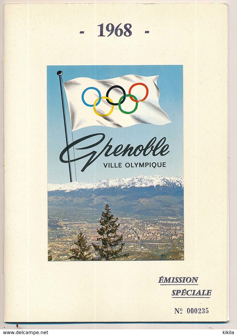 Plaquette 12 Pages FDC Des Xèmes Jeux Olympiques D'Hiver De Grenoble 1968  Olympic Games 68 22.04.67  27.01.68  06.02.68 - Winter 1968: Grenoble