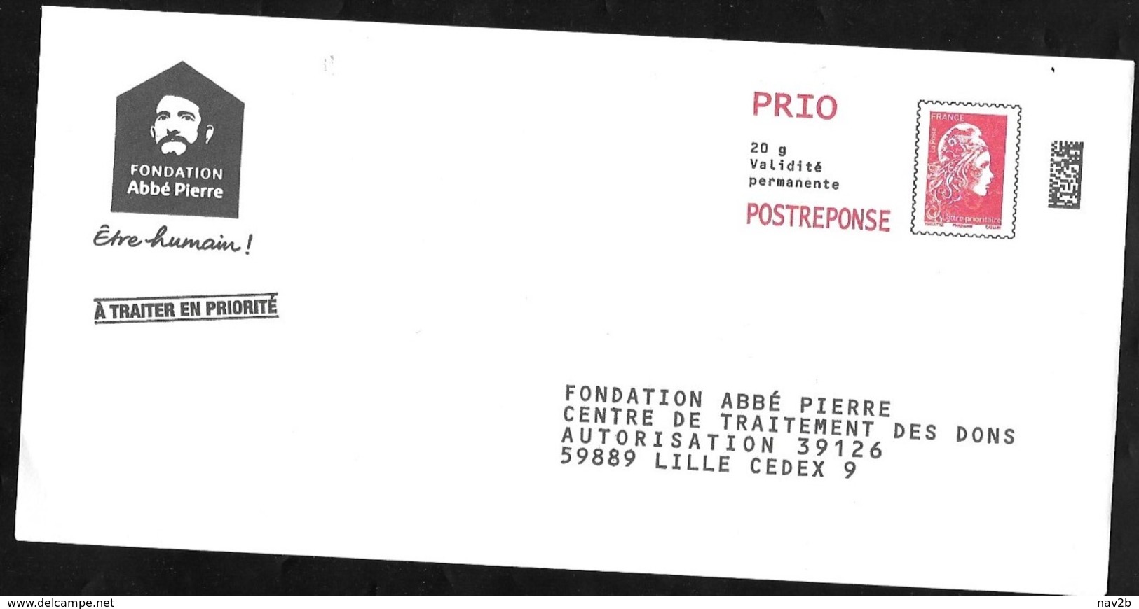 Postréponse  Fondation Abbé Pierre .  226184 - Listos A Ser Enviados: Respuesta