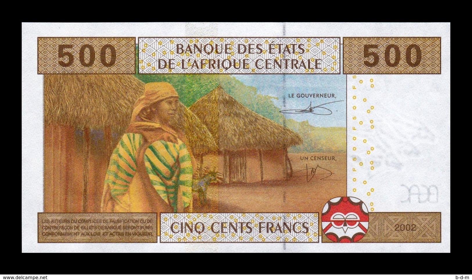 Central African St. Gabon 500 Francs 2002 (2015) Pick 406Ac SC UNC - Gabon