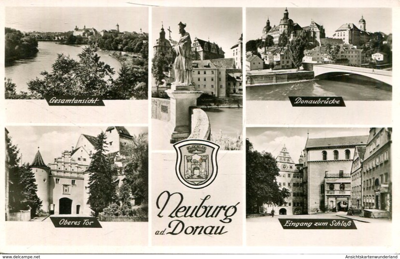 Neuburg A. D. Donau  Mehrbildkarte  1956  (007743) - Neuburg