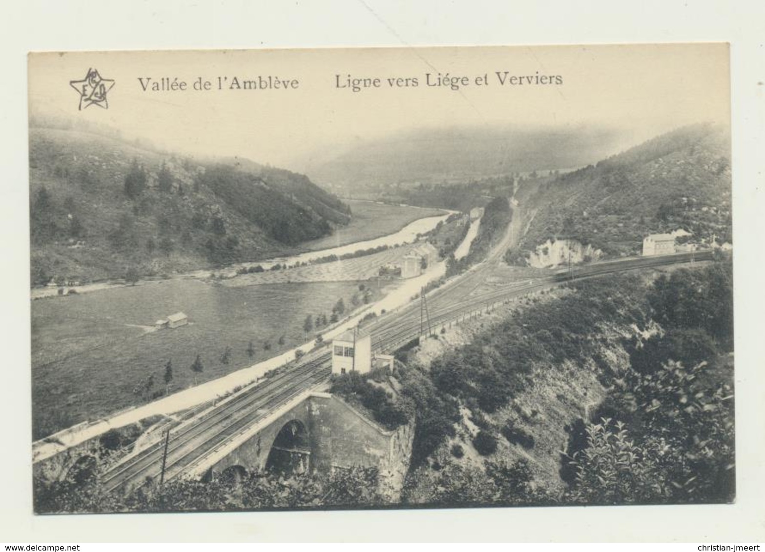 Ligne Vers Liège Et Verviers -chemins De Fer  Carte éd. Sté Coopérative St.-Antoine - Amblève - Amel