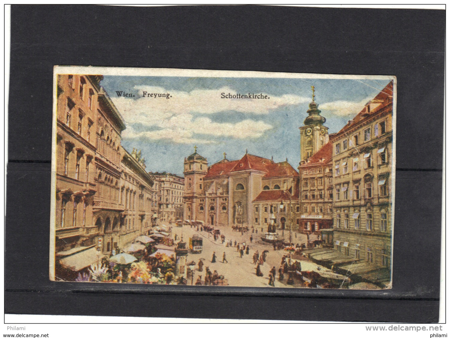 AUTRICHE 1921, 227 (x2) SUR CARTE POSTALE WIEN FREYUNG. (3CF167) - Églises