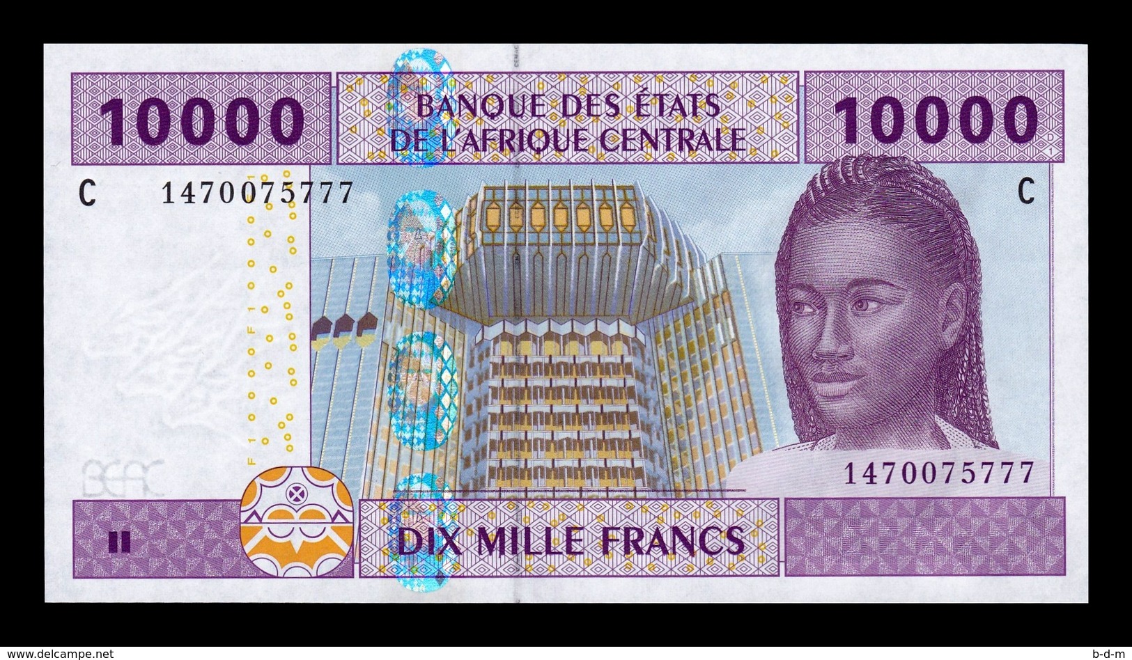 Central African St. Chad 10000 Francs 2002 (2019) Pick 610Cd New Sign SC UNC - Ciad