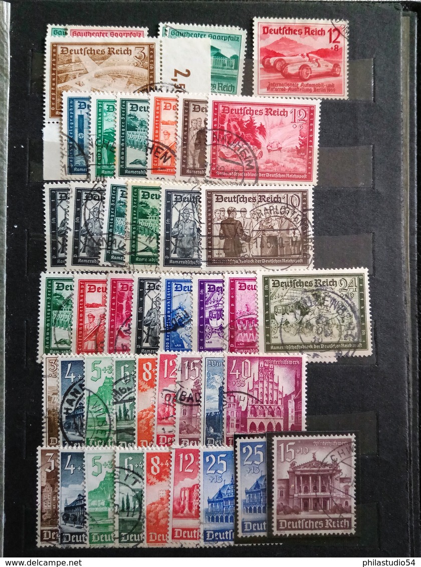 1906/1943, netter, meist gestempelter Posten Deutsches Reich im kleinen Steckbuch