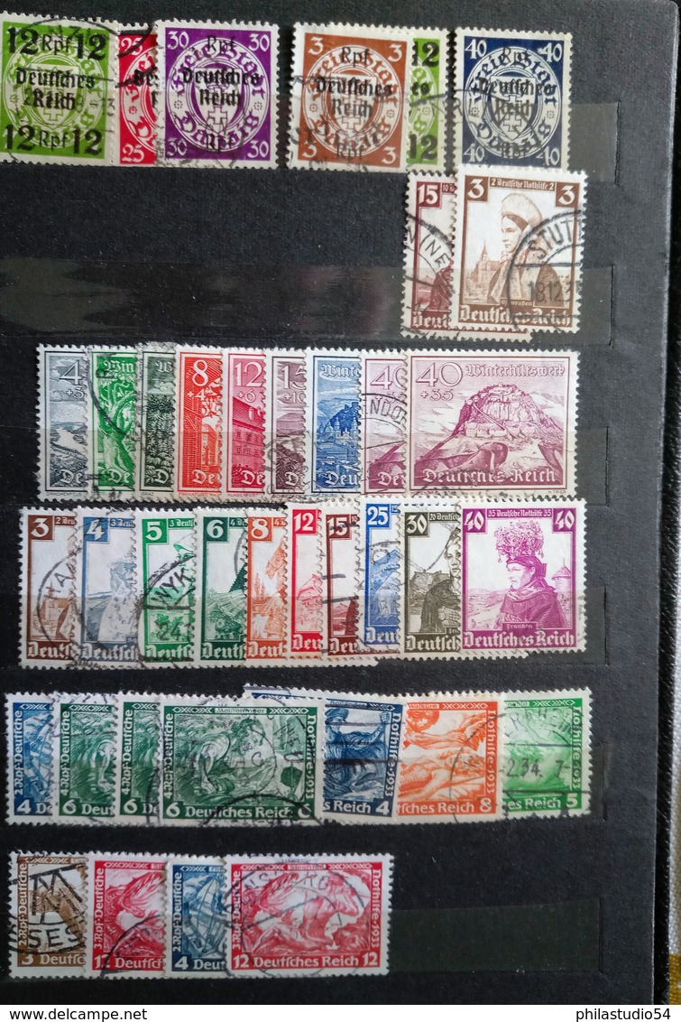 1906/1943, netter, meist gestempelter Posten Deutsches Reich im kleinen Steckbuch