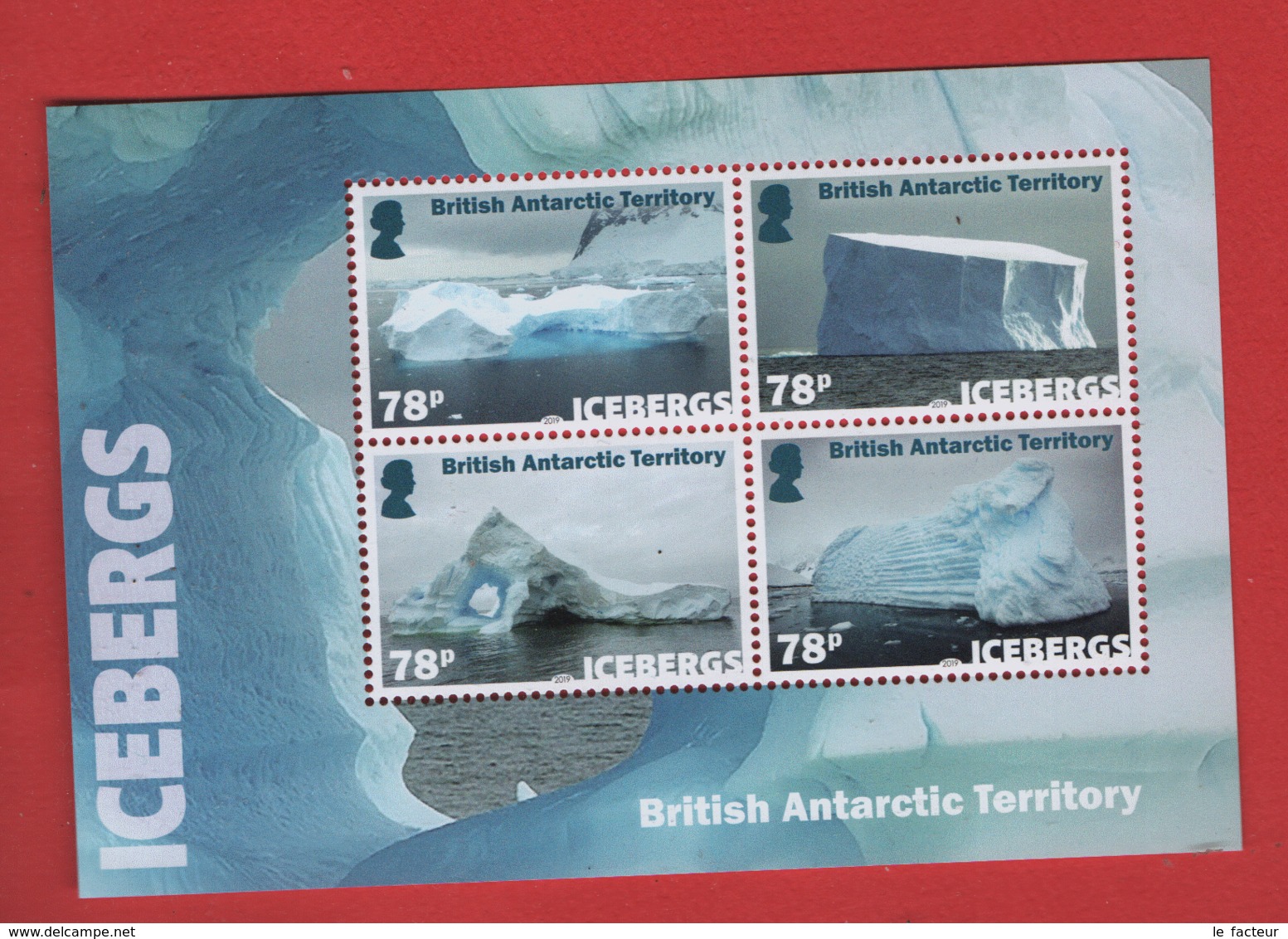 BD1 BAT Antarctique Britannique Bloc Iceberg 2019 ** / British Antarctic - Neufs