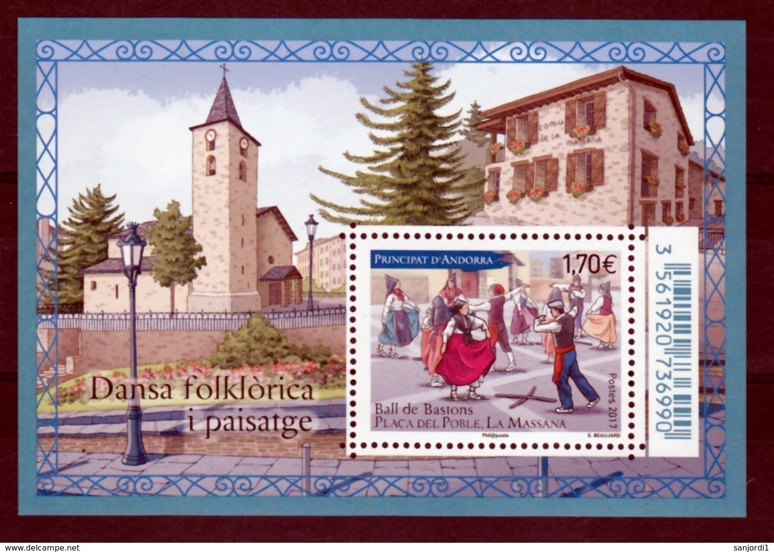 Andorre Française 2017 Année Complète Neuf ** TB MNH Sin Charnela Faciale 22.85 - Años Completos