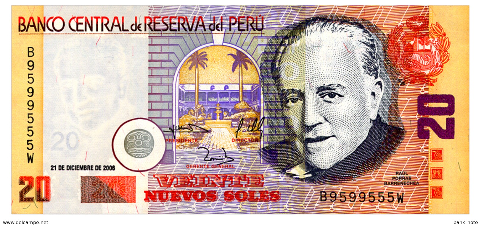 PERU 20 NUEVOS SOLES 2006 Pick 176c Unc - Peru