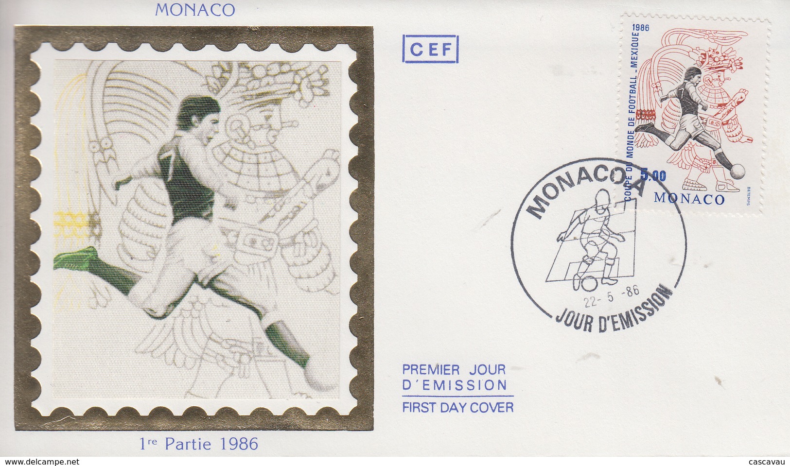 Enveloppe  FDC   1er  Jour   MONACO   Coupe  Du   Monde   De  Football   MEXIQUE   1986 - 1986 – Mexico