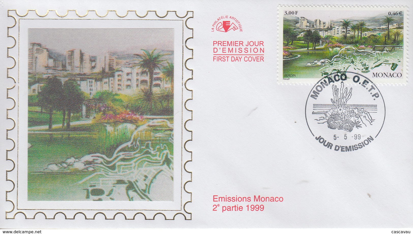 Enveloppe  FDC  1er  Jour   MONACO    EUROPA    1999 - 1999