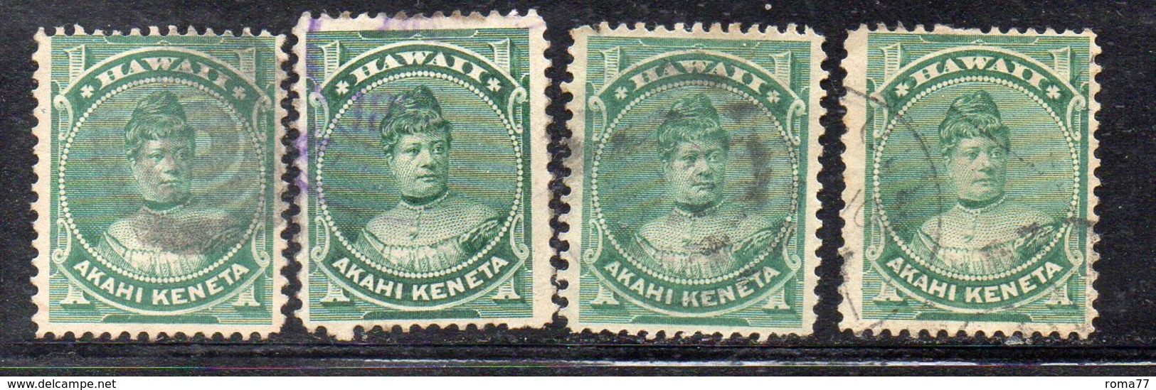 XP4450 - HAWAII 1883 , Yvert N. 34 : Quattro Valori  Usati (2380A) - Hawai