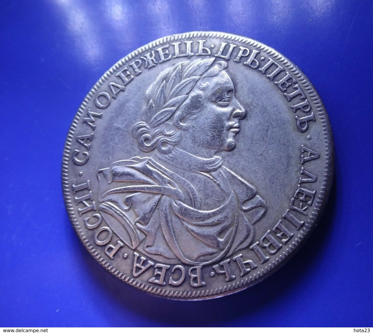 RUSSIA 1 Rouble Ruble 1718 Silver Coin Peter I (1682-1725)  !!! COPY !!! - Unknown Origin