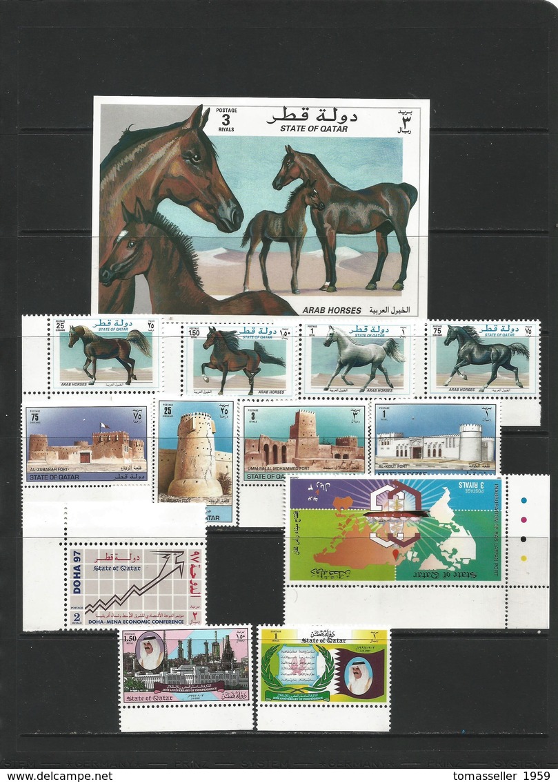 QATAR 12 Years ( 1995-2006 Y.y.)  Annual Sets.85 Issues (167st.+24 M/s) - Qatar