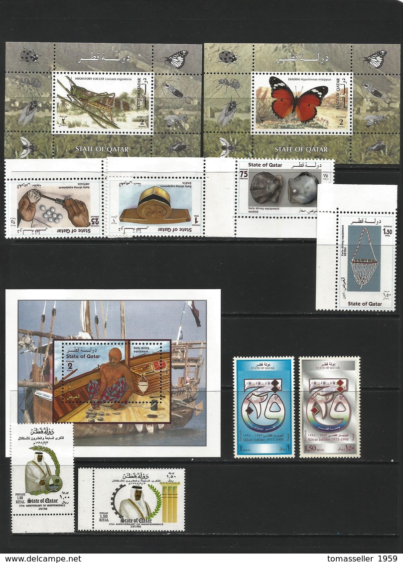 QATAR 12 Years ( 1995-2006 Y.y.)  Annual Sets.85 Issues (167st.+24 M/s) - Qatar