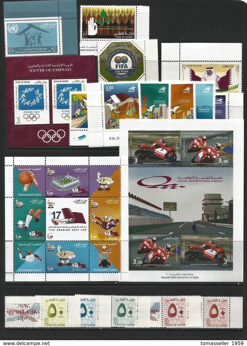 QATAR 12 Years ( 1995-2006 y.y.)  annual sets.85 issues (167st.+24 m/s)