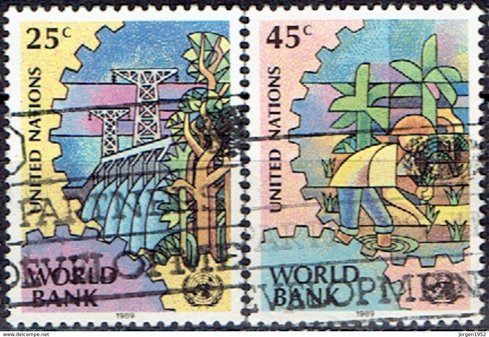 UNITED NATIONS # FROM 1989 STAMPWORLD 571-72 - Usados