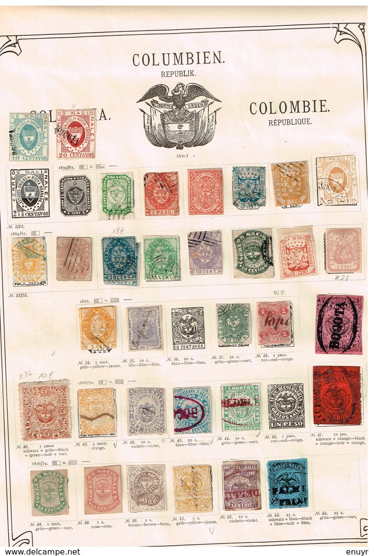 Colombie + Provinces. Ancienne Collection. Old Collection. Altsammlung. Oude Verzameling - Verzamelingen (zonder Album)