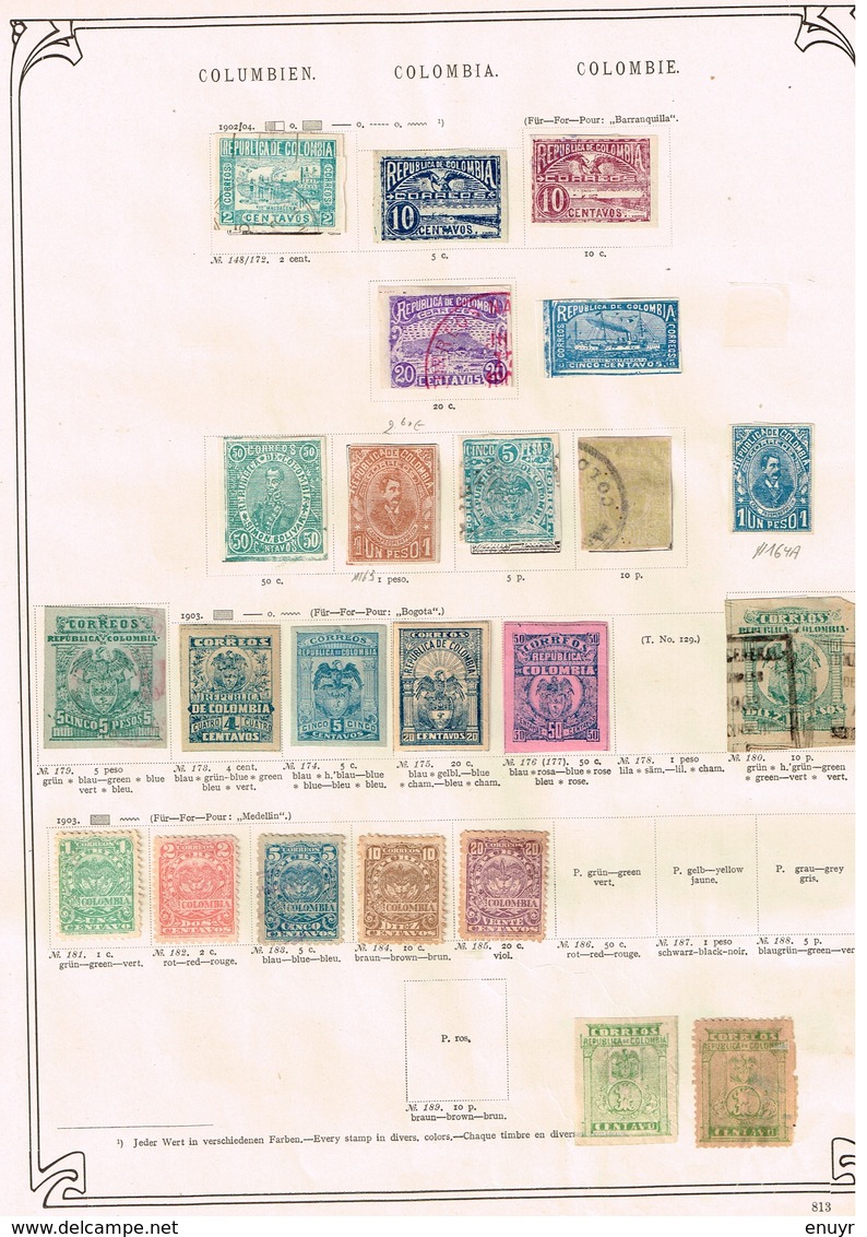 Colombie + Provinces. Ancienne collection. Old collection. Altsammlung. Oude verzameling