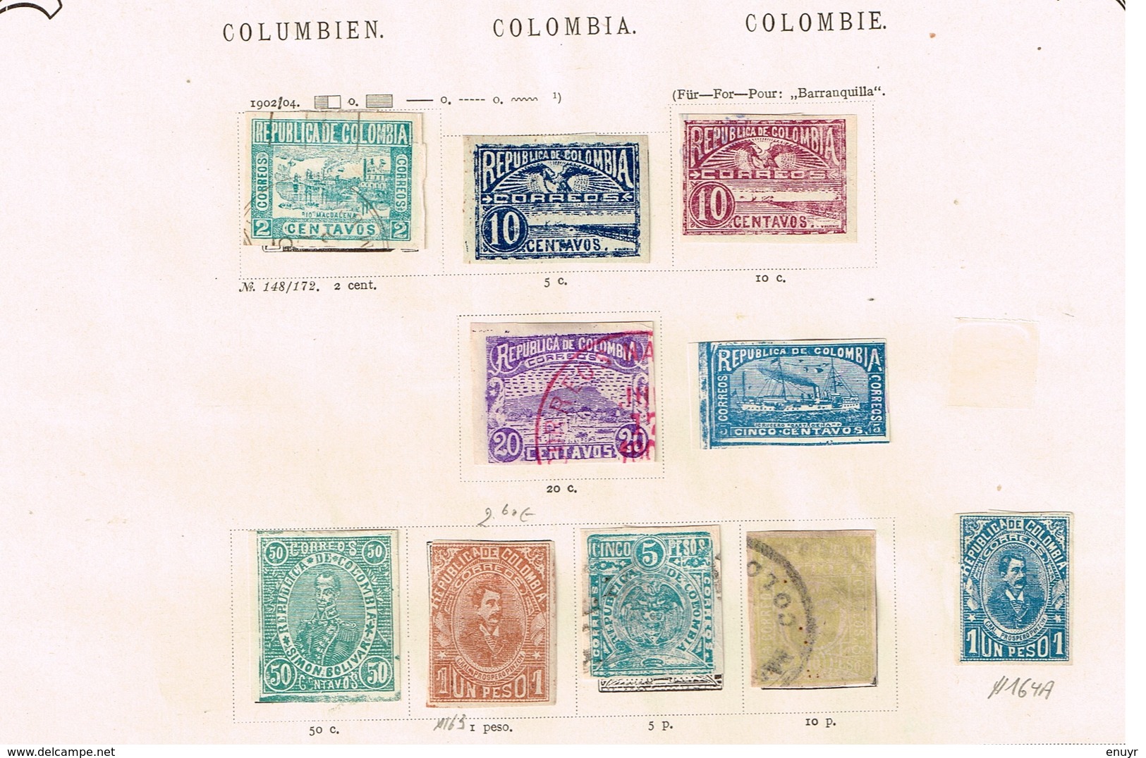 Colombie + Provinces. Ancienne collection. Old collection. Altsammlung. Oude verzameling