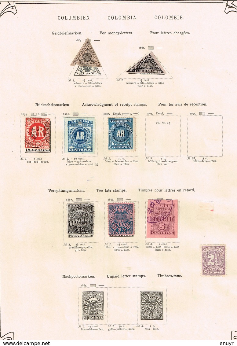 Colombie + Provinces. Ancienne collection. Old collection. Altsammlung. Oude verzameling