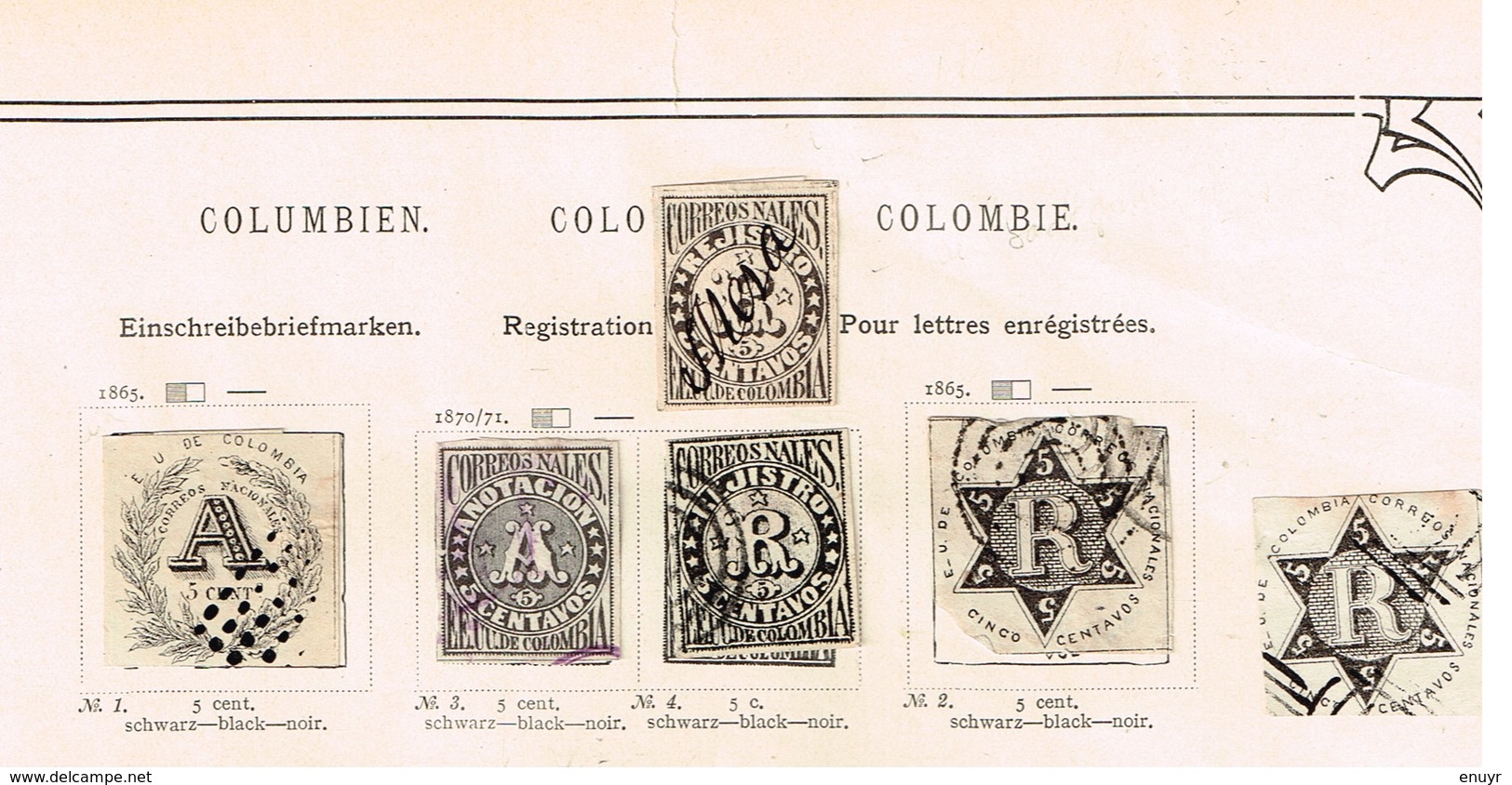 Colombie + Provinces. Ancienne collection. Old collection. Altsammlung. Oude verzameling