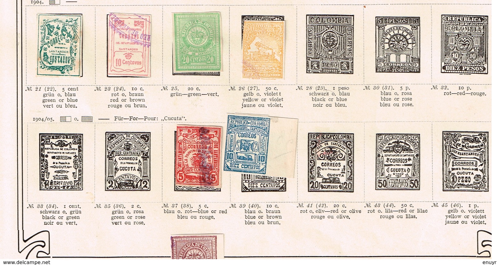 Colombie + Provinces. Ancienne collection. Old collection. Altsammlung. Oude verzameling