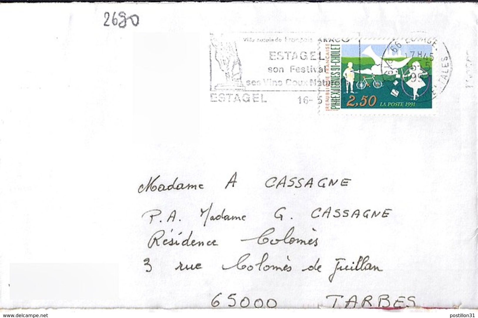 TP N°2690  SUR  LETTRE DE 1991/92 - 1961-....