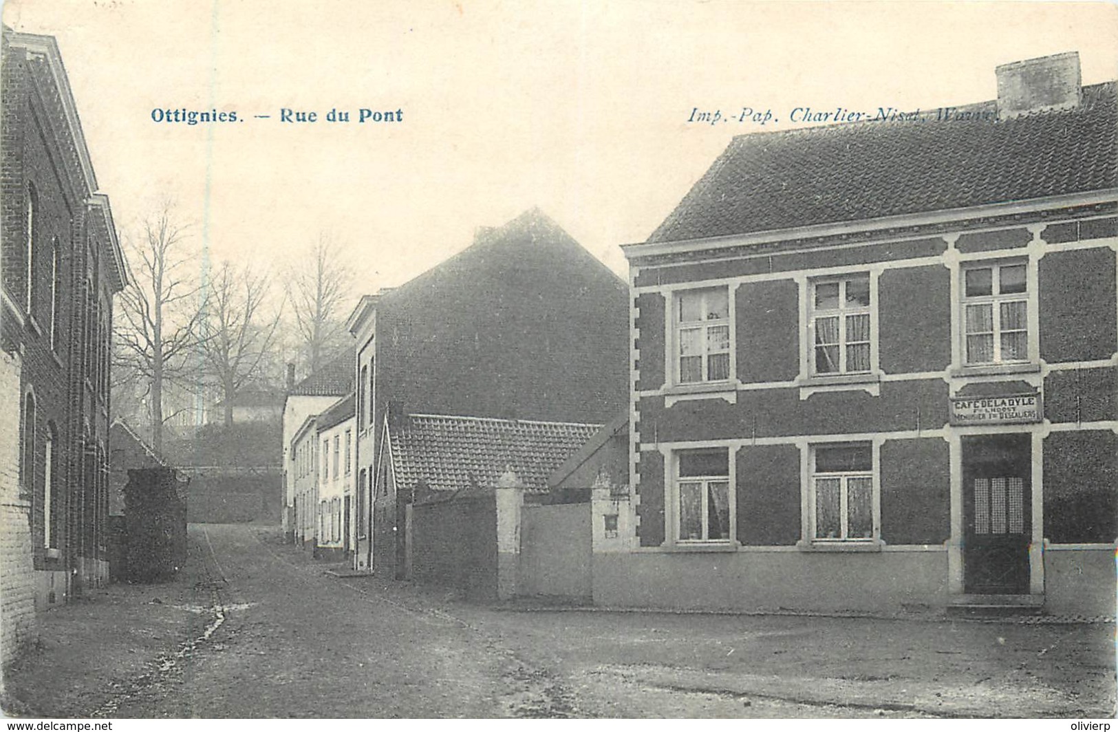 Belgique - Ottignies - Rue Du Pont - Café De La Dyle-  F. Lhoost Menuisier Pour Escaliers - Ottignies-Louvain-la-Neuve