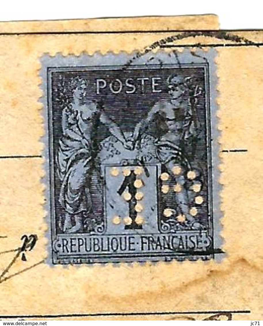 Perforée GE - 1c Sage YTn° 83 - Bel état - GE - Sur Bande De Journal - Marcophilie - 188... - ++++ - Other & Unclassified