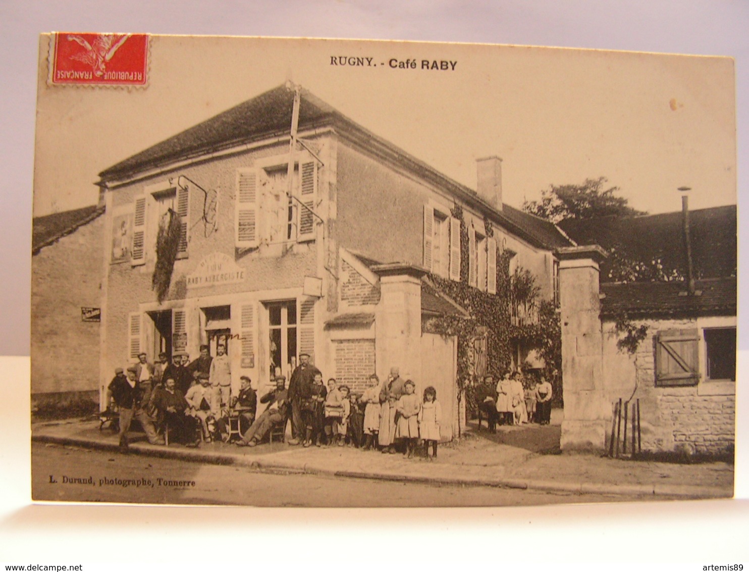 CPA 89 YONNE RUGNY CAFE ET HOTEL RABY 44 - Tonnerre