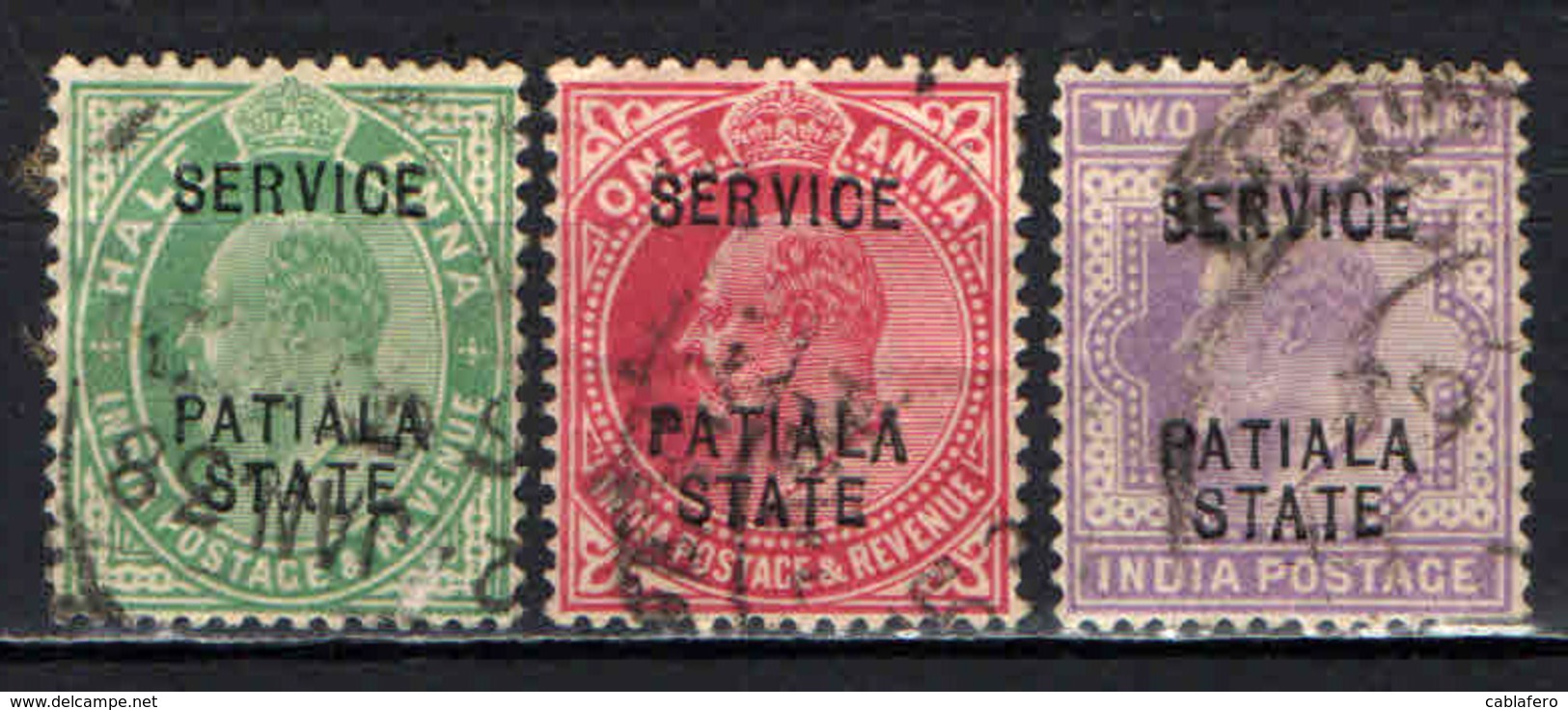 PATIALA - 1903 - EFFIGIE DEL RE EDOARDO VII CON SOVRASTAMPA - OVERPRINTED - USATI - Patiala