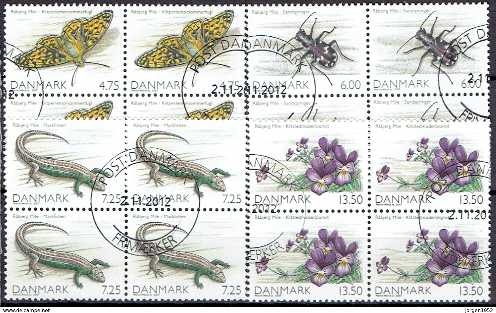 DENMARK # FROM 2007 STAMPWORLD 1474-77 - Usati