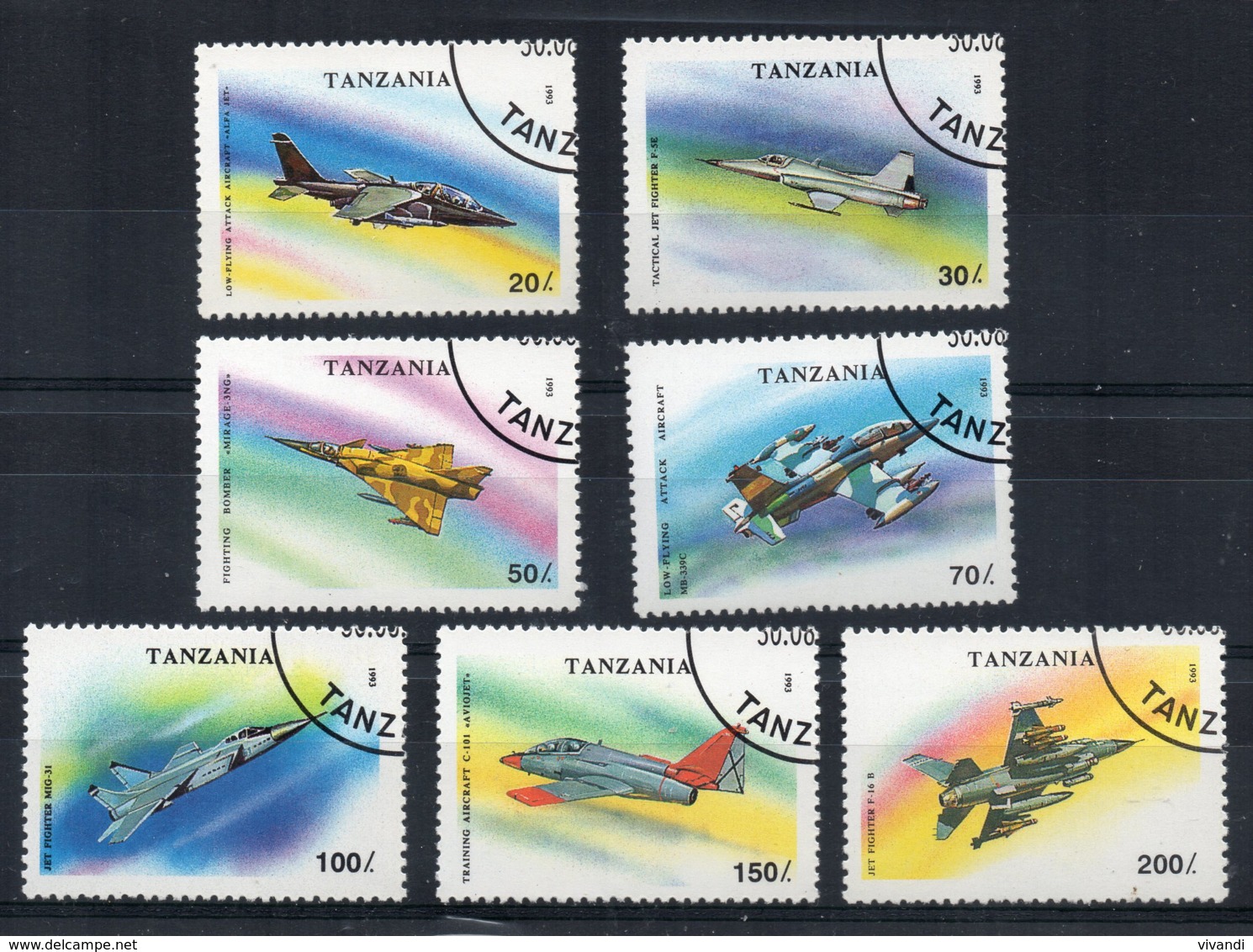 Tanzania - 1993 - Military Aircraft - Used/CTO - Tanzanie (1964-...)