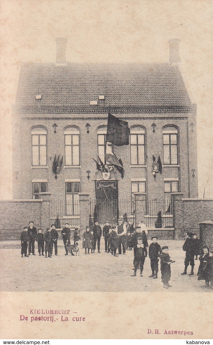 Kieldrecht. Reeks "stoet Van 23/02/1908" N.a.v. Plechtige Inhuldiging Pastoor J. Roggeman" - Beveren-Waas