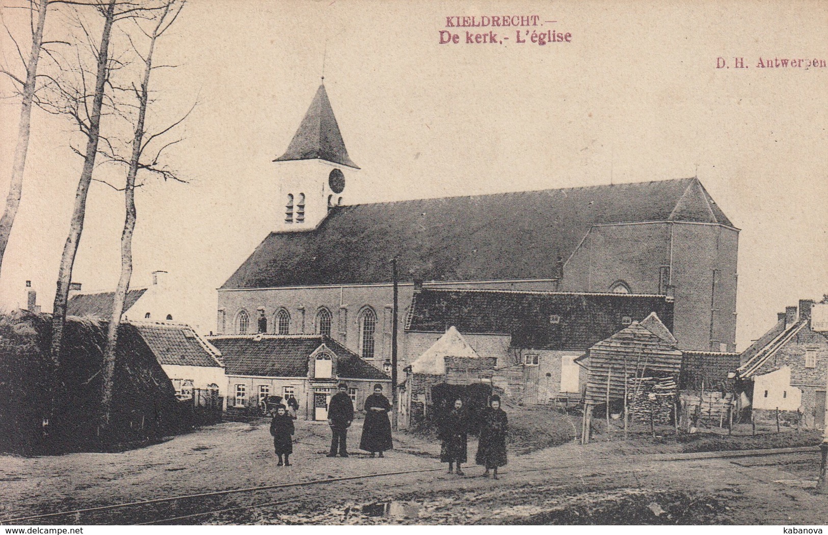 Kieldrecht. Reeks "stoet Van 23/02/1908" N.a.v. Plechtige Inhuldiging Pastoor J. Roggeman" - Beveren-Waas