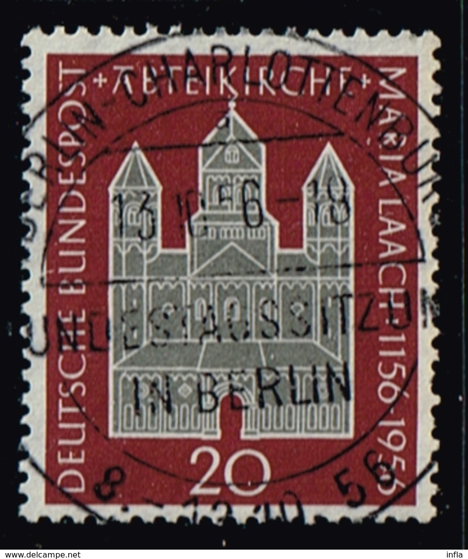 Bund 1956,Michel# 238 O  800 Jahre Abteikirche Maria Laach Mit Berlinstempel - Usados