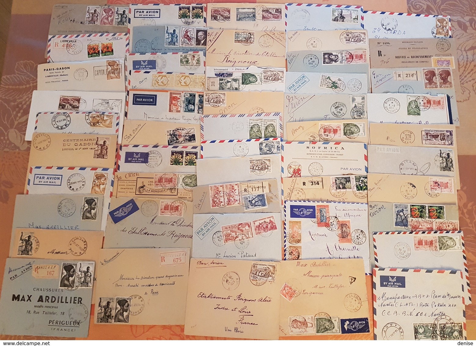 Lot De 100 Enveloppes AEF -AOF - Beaux Affranchisements Et Petits Bureaux - DEPART 1 EURO - Lettres & Documents